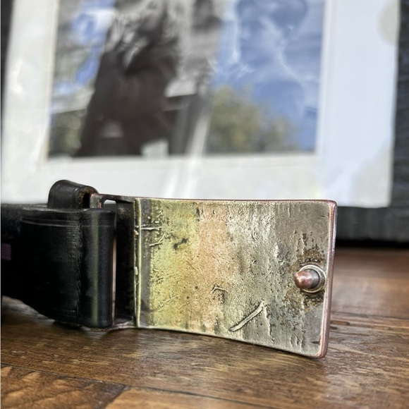 ***SOLD*** Ralph Lauren POLO JEANS COMPANY RALPH LAUREN   XS-S BLK LEATHER BELT - Picture 6 of 13